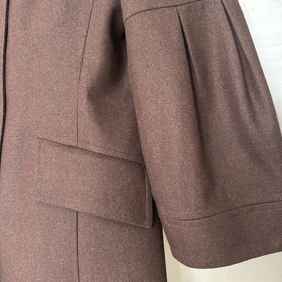 Mario Serrani Italy Light Weight Wool Blend Jacket Women’s size 10 Cocoa Brown - Picture 2 of 5